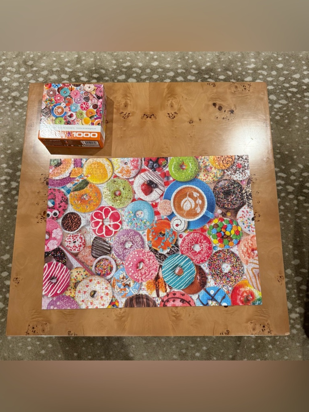 Donut Party 1000-Piece Puzzle - Colorful Donuts - Picture 3 of 8